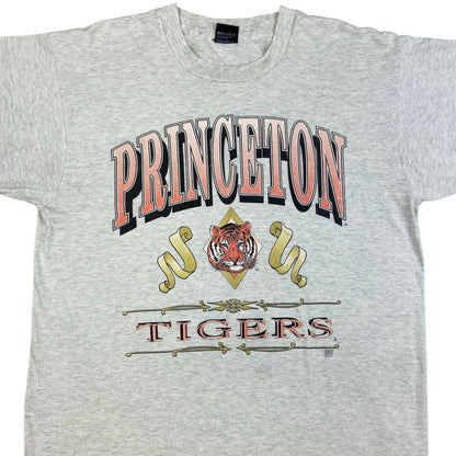 Vintage 90s Grey Princeton Tigers Single Stitch Graphic Print T-shirt  L