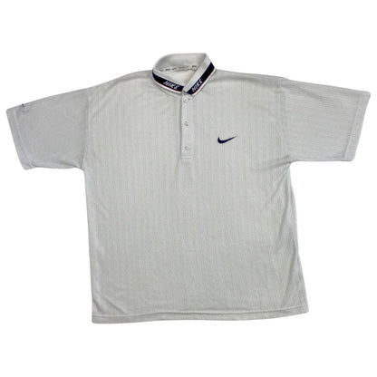 Vintage 90s 00s White Nike Embroidered Polo Shirt L