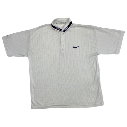 Vintage 90s 00s White Nike Embroidered Polo Shirt L