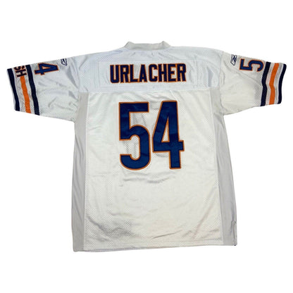 Vintage 90s White NFL Chicago Bears Urlacher Reebok Sports Jersey L