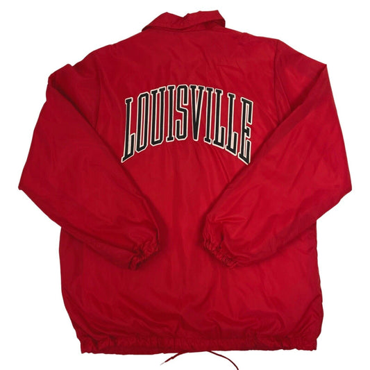 Vintage 90s 00s Red Louisville Made In USA Windbreaker  L
