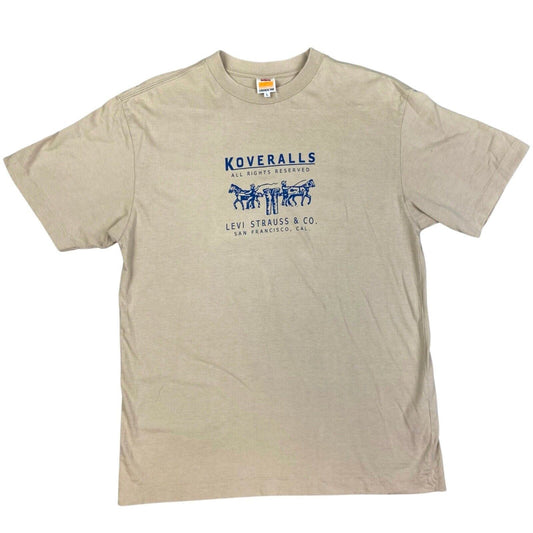 Vintage 90s Beige Orange Tab Levi’s Single Stitch T-shirt M