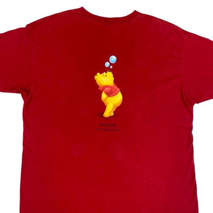 Vintage 90s 00s Red Winnie The Pooh Graphic T-shirt XL