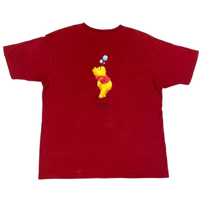 Vintage 90s 00s Red Winnie The Pooh Graphic T-shirt XL