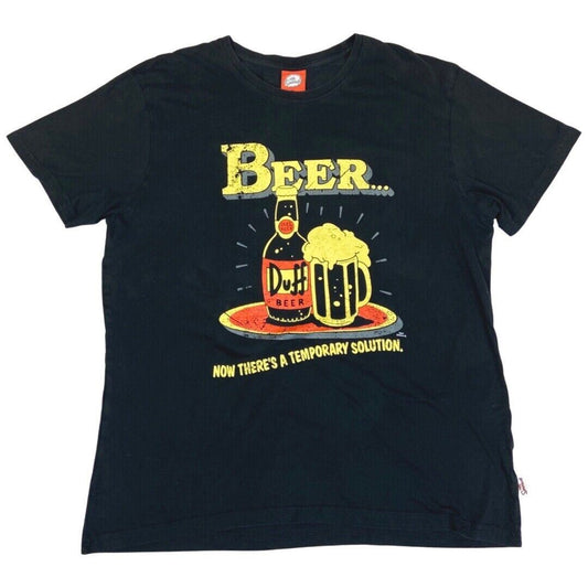 Vintage 00s Black The Simpsons Graphic T-shirt XL