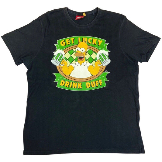 Vintage 00s Black Homer Simpsons Graphic T-shirt L