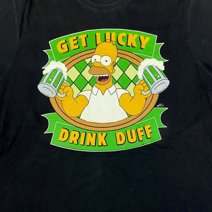 Vintage 00s Black Homer Simpsons Graphic T-shirt L