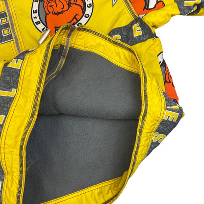 Vintage 90s Yellow Graphic Print Ellesse Bulldog Coat