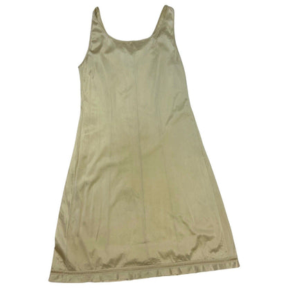 Vintage 90s Cream Lacy Slip Dress 8 10 S