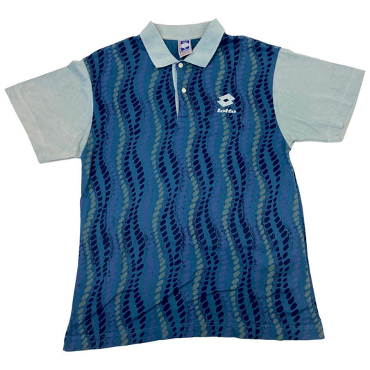 Vintage Rare 1995 Blue Lotto for Boris Becker Tennis Polo Shirt M