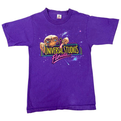 Vintage Rare 90s Purple Single Stitch Universal Studios E.T. Graphic T-shirt S