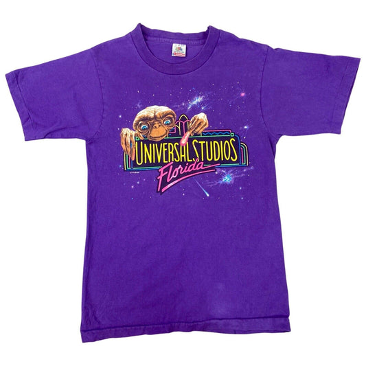 Vintage Rare 90s Purple Single Stitch Universal Studios E.T. Graphic T-shirt S