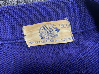 VTG 1940S USA COLLEGE FOOTBALL VARSITY CARDIGAN ROCKABILLY CHEERLEADER 38” S