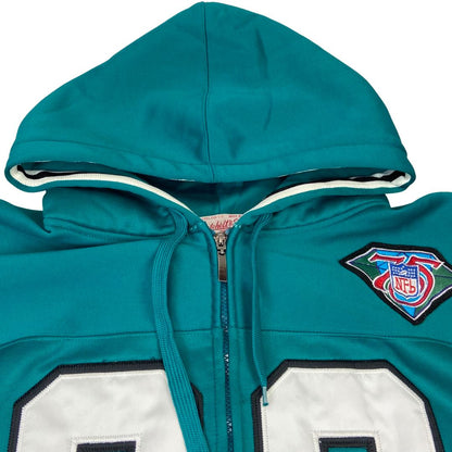 Phila. Eagles Mitchell & Ness 75th Ann. NFL 99 Jerome Brown Patch Zip Hoodie XXL