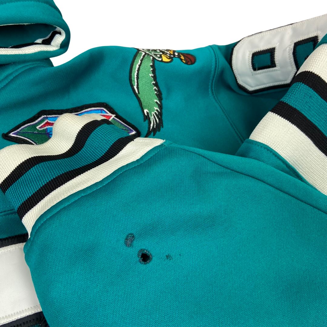 Phila. Eagles Mitchell & Ness 75th Ann. NFL 99 Jerome Brown Patch Zip Hoodie XXL