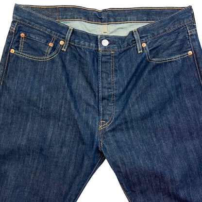 LEVIS BIG E 501 RED TAB DARK INDIGO STRAIGHT CUT JEANS ROCKABILLY MOD 36 W 30 L