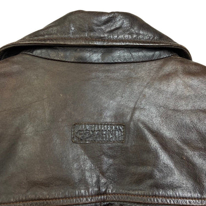 Vintage 90s 00s Brown Leather Daytona Jacket M