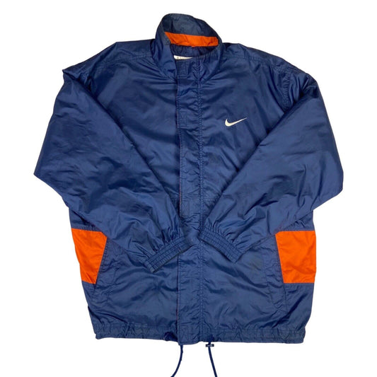 Vintage 90s Blue Orange Nike Waterproof Windbreaker Jacket L