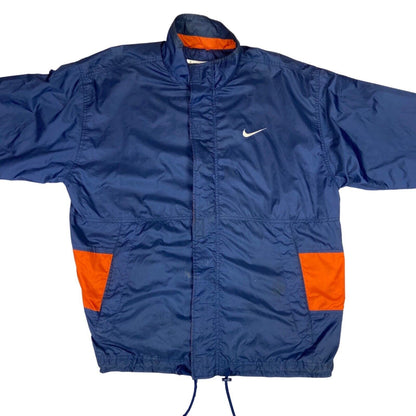 Vintage 90s Blue Orange Nike Waterproof Windbreaker Jacket L