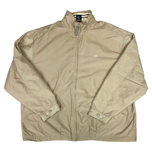 Vintage 90s Beige Nike Embroidered Water Resistant Jacket L