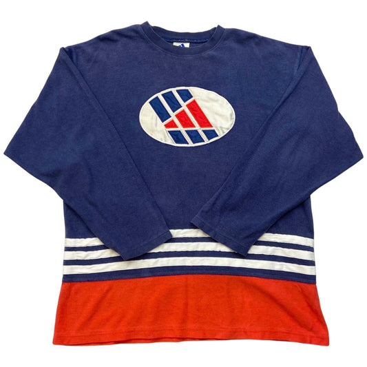 Vintage 90s Blue Red Adidas Sweater XL