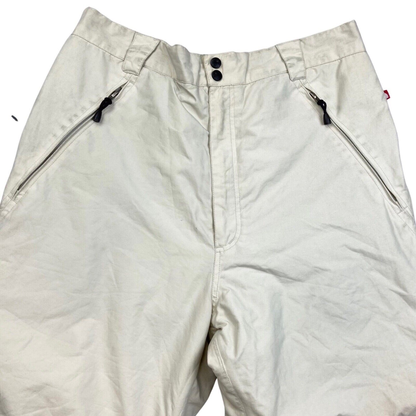 Vintage 90s 00s Cream The North Face Waterproof HyVent Ski Trousers  L