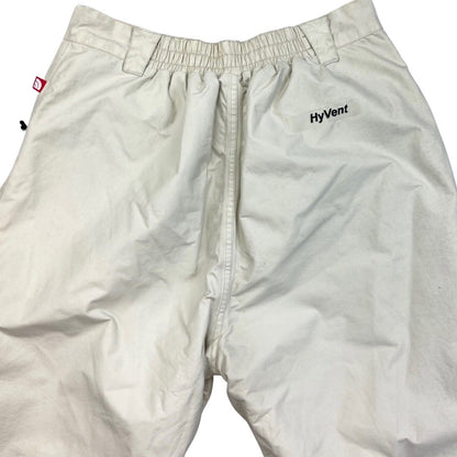 Vintage 90s 00s Cream The North Face Waterproof HyVent Ski Trousers  L
