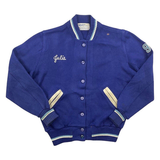 VTG 50s STYLE USA COLLEGE FOOTBALL VARSITY CARDIGAN ROCKABILLY CHEERLEADER 40” M
