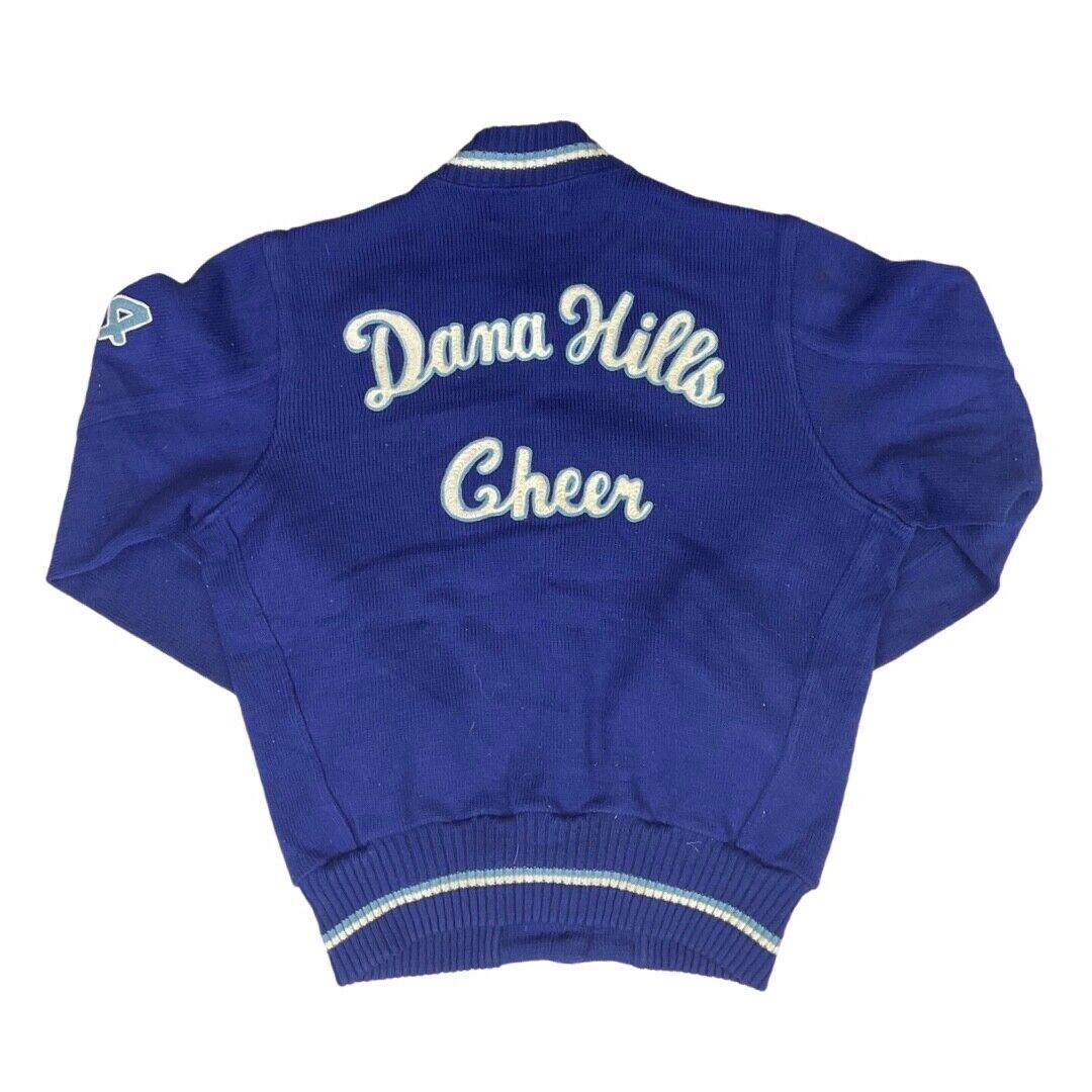 VTG 50s STYLE USA COLLEGE FOOTBALL VARSITY CARDIGAN ROCKABILLY CHEERLEADER 40” M
