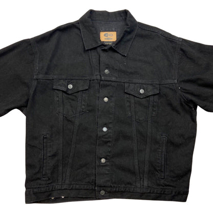 Vtg 1999 Kansas Band 25th Anniversary Embroidered Merch Black Denim Jacket XL