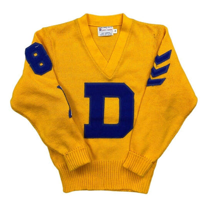 VTG 50s STYLE USA COLLEGE FOOTBALL VARSITY JUMPER ROCKABILLY CHEERLEADER 36” S