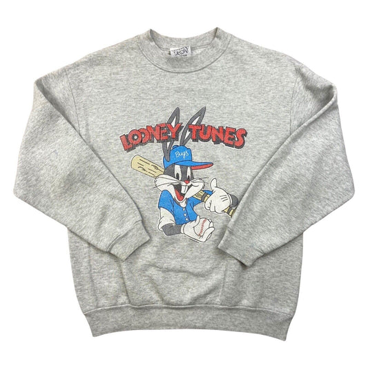 Vintage 1996 Grey Graphic Looney Tunes Bugs Bunny Sweatshirt S