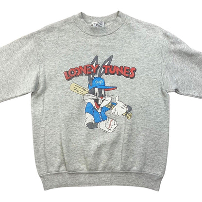 Vintage 1996 Grey Graphic Looney Tunes Bugs Bunny Sweatshirt S
