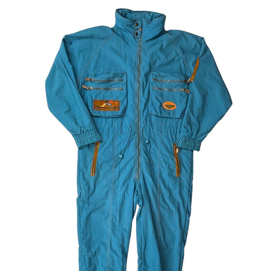 Vintage 80s 90s Blue Champion Ski Suit Retro Winter Sportswear L