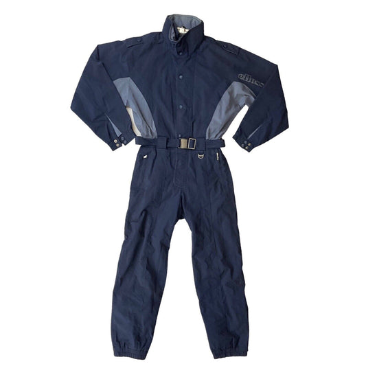 Vintage 80s 90s Navy blue Ellesse Ski Suit Super Racing Gear M