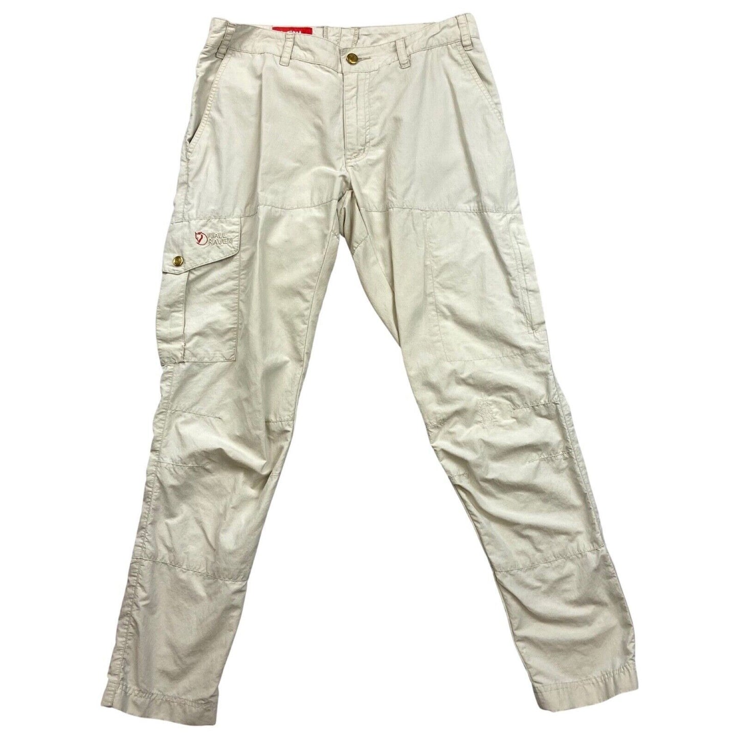 Vintage 90s 00s Light Cream Fjällräven Cargo Trousers Utility W31 L30 M