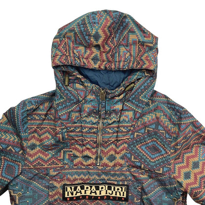 Vintage 90s 00s Napapijri Rainforet Printed Pullover Waterproof Jacket S