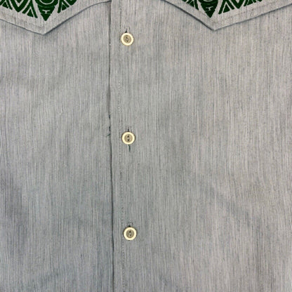 RARE VTG 60s 70s IOLANI HAWAIIAN ALOHA SHIRT TIKI FLOCKING ROCKABILLY 38” S
