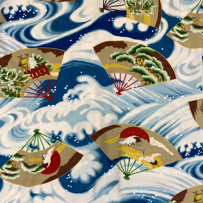 VTG SUN SURF FIRELAND 40s 50s STYLE HAWAIIAN ALOHA SHIRT RAYON ROCKABILLY 38”