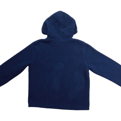 Vintage 00s Blue Fila Spell Out Fleece Hoodie M