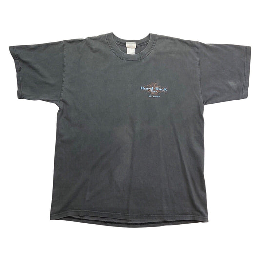 Vintage 90s 00s Grey Hard Rock Cafe St. Louis Souvenir Tshirt M L