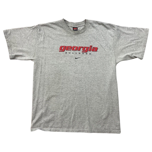 Nike Team Grey Georgia Bulldogs American Football Team Spell Out T-Shirt Medium