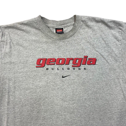 Nike Team Grey Georgia Bulldogs American Football Team Spell Out T-Shirt Medium
