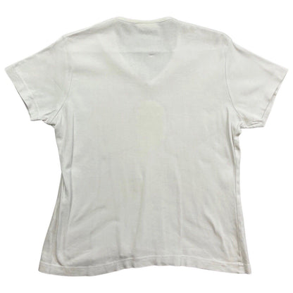 Vintage 90s 00s White Mr Clean Graphic Baby Tee V Neck T-Shirt M 12 14