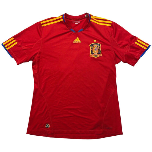 Vintage 2009 Red Adidas Spain National Team Home T-Shirt Climacool XL