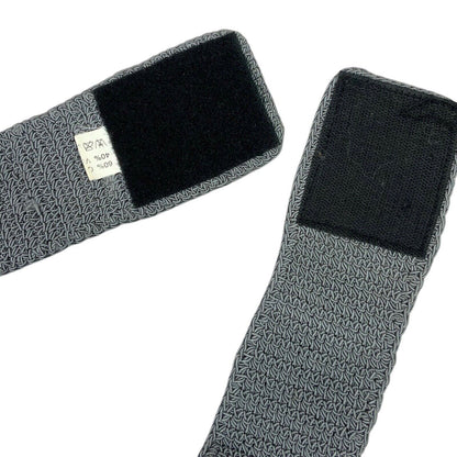 Vintage 90s 00s Grey Crochet Cross Body Bum Bag Cotton Blend