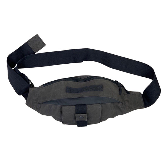 Vintage 2005 Charcoal Grey Adidas Cross Body Bum Bag Cotton Blend