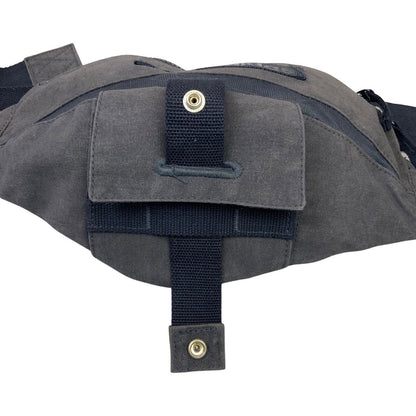 Vintage 2005 Charcoal Grey Adidas Cross Body Bum Bag Cotton Blend