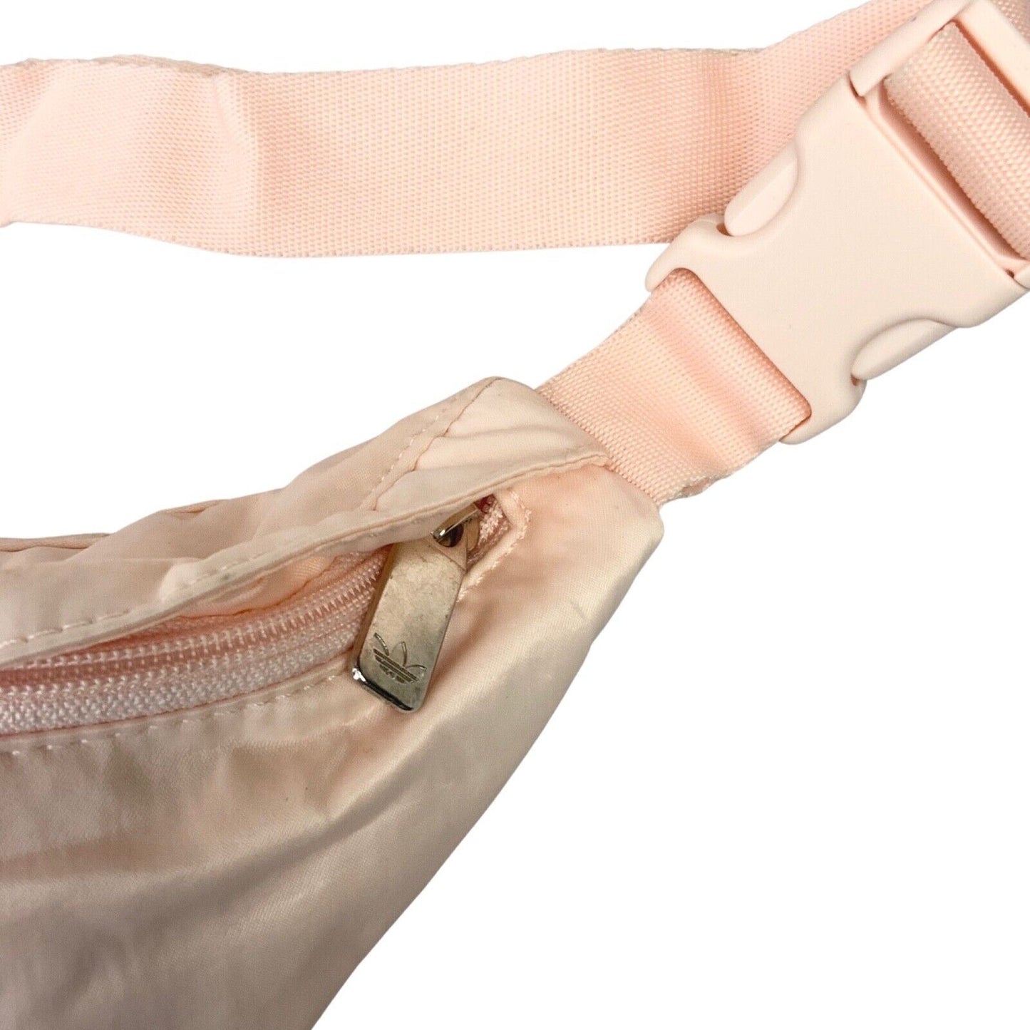 Vintage 90s 00s Baby Pink Adidas Three Striped Cross Body Bum Bag