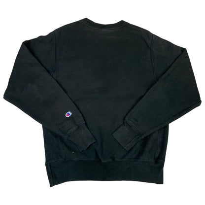 Vintage 00s Y2k Black Blue Spellout Champion Crewneck Jumper M